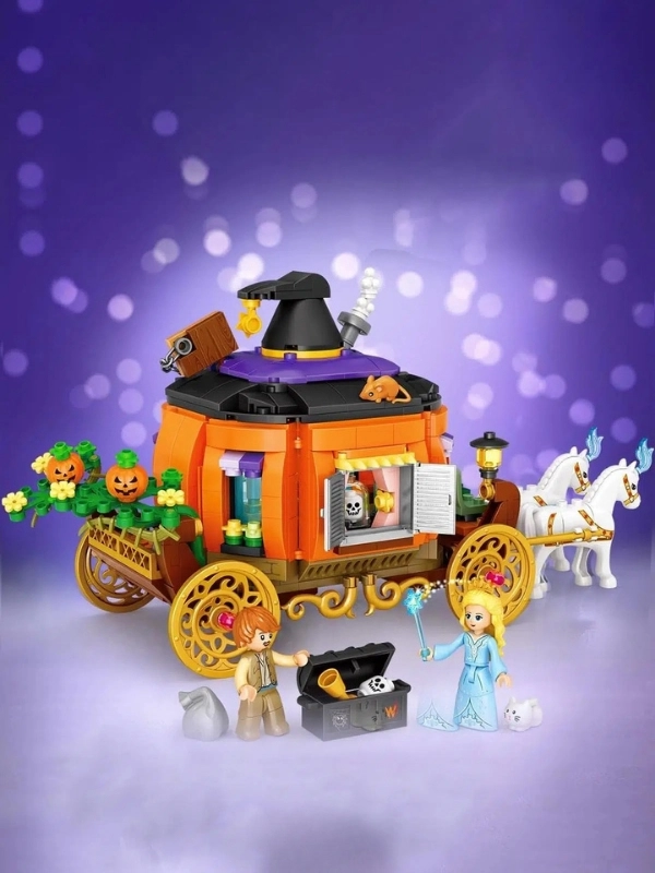 Vagon Life LOZ Creative Serisi Bal Kabağı Arabası Lego Seti 839 Parça Oyuncak Yapım Seti FFLZ-1134