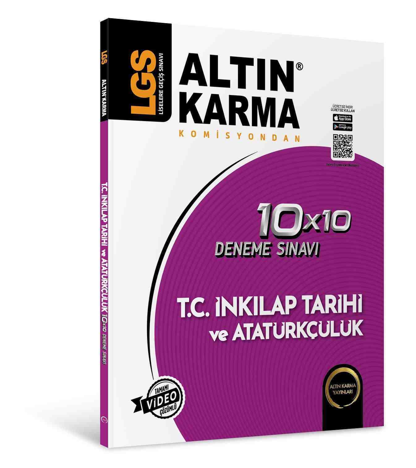 Altınkarma Yayınları LGS 8.Sınıf  T.C. İnkilap Tarihi ve Atatürkçülük  10*10 Branş Deneme