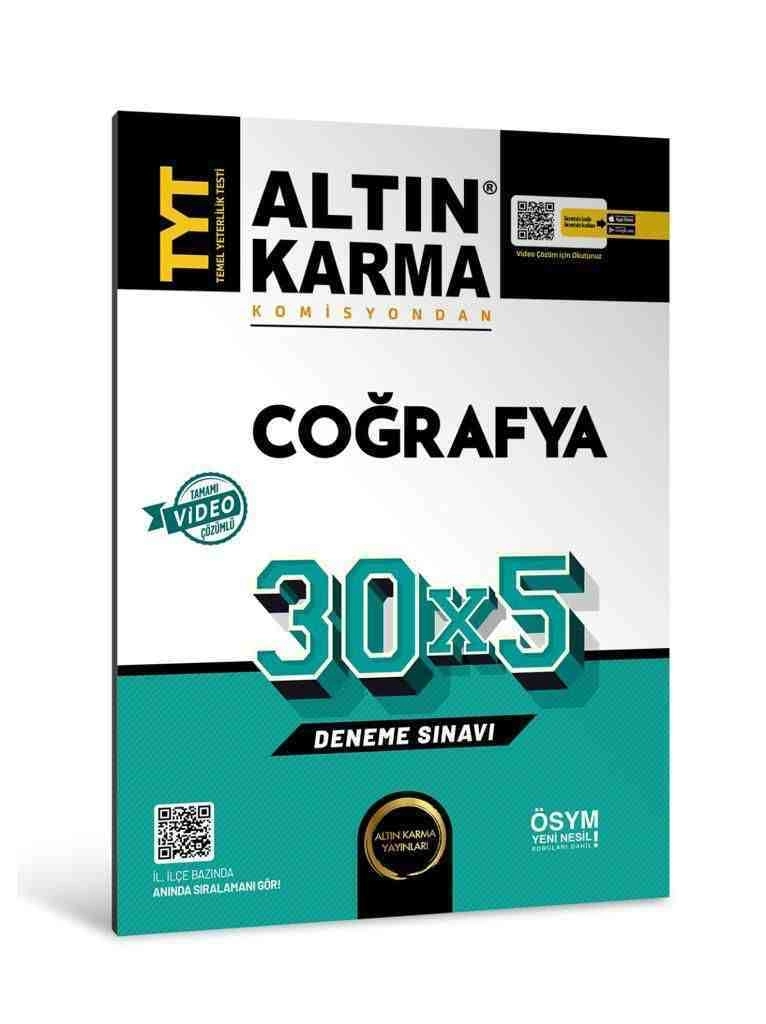 Altın Karma TYT Coğrafya 30*5 Deneme Sınavı 