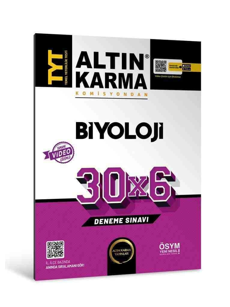 Altınkarma TYT Biyoloji 30*6 Deneme Sınavı
