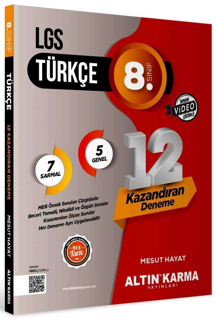 Altın Karma LGS Türkçe 12’li Sarmal Deneme  (MESUT HAYAT)  