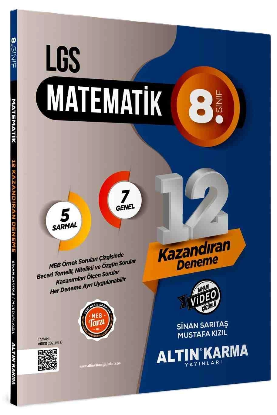 Altın Karma LGS Matematik 12.li Sarmal Deneme  Yazar, SİNAN SARITAŞ