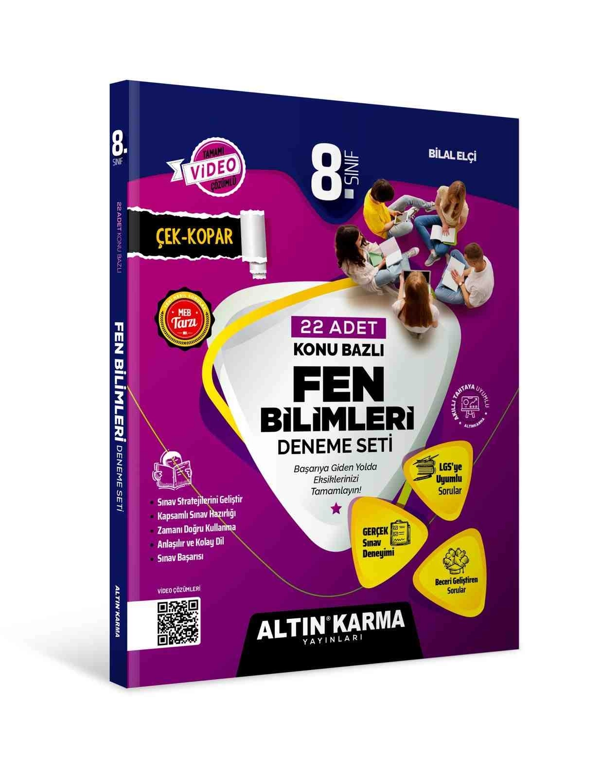 Altın Karma Yayınları 8.Sınıf Konu Bazlı Fen Bilimleri 22 Deneme Seti  (BİLAL ELÇİ)