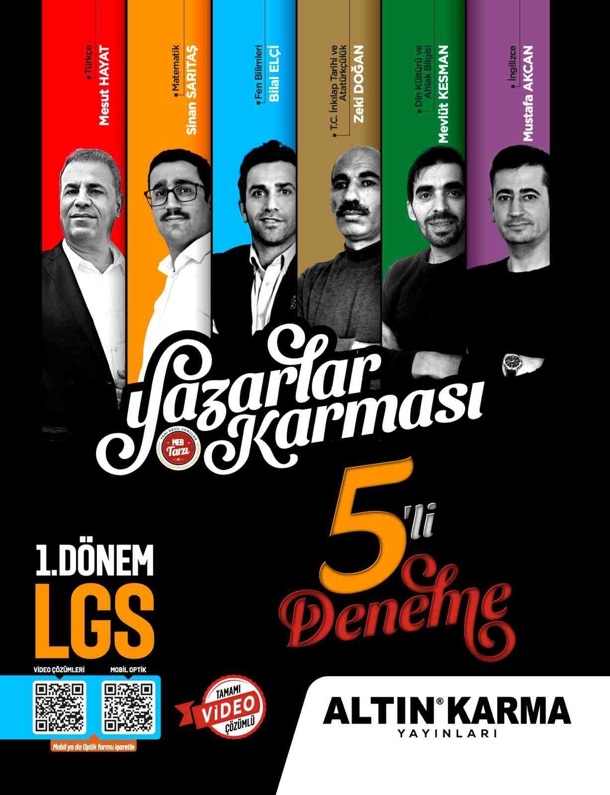 Altın Karma Yayınları LGS 1.Dönem Yazarlar Karması 5’li Deneme Seti -YENİ