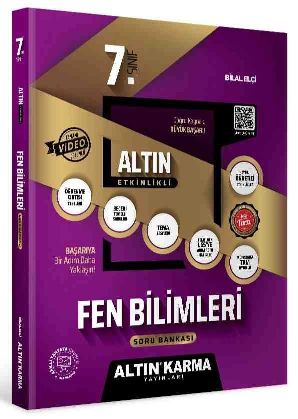 Altın Karma Yayınları 7.Sınıf Fen Bilimleri Altın Etkinlikli Kazanım Soru Bankası (BİLAL ELÇİ)