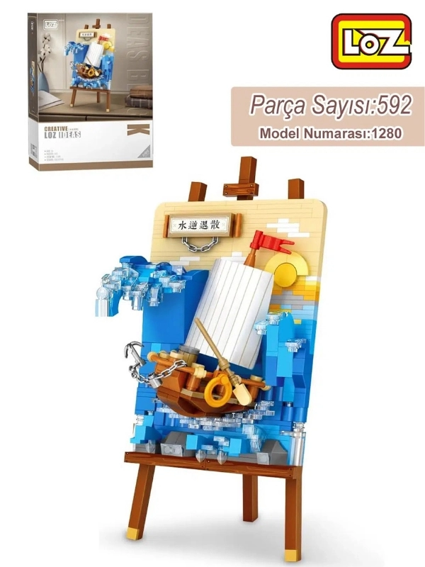 Vagon Life LOZ Creative Serisi Gemi Tablosu Lego Seti 592 Parça Oyuncak Yapım Seti FFLZ-1280