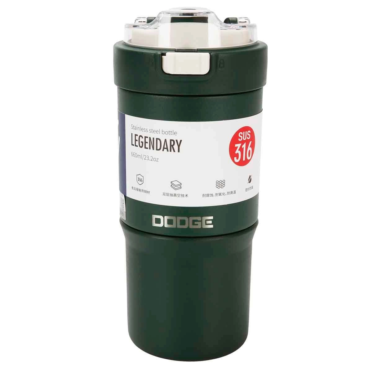 Dodge Legendary Çelik Termos Matara 660 Ml Db-23684-S Yeşil
