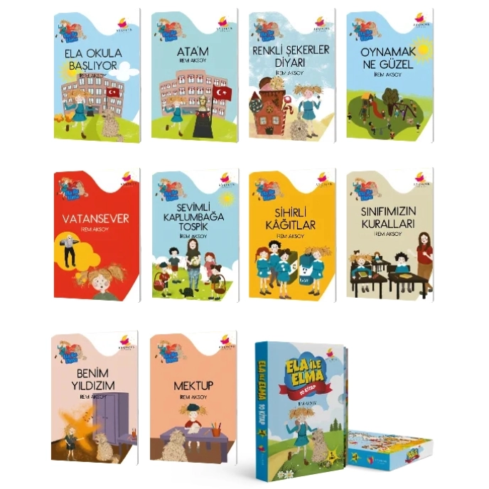 Ela ile Elma Hikâye Seti 10 Kitap + 1 Değerlendirme Kitabı Ay Çocuk