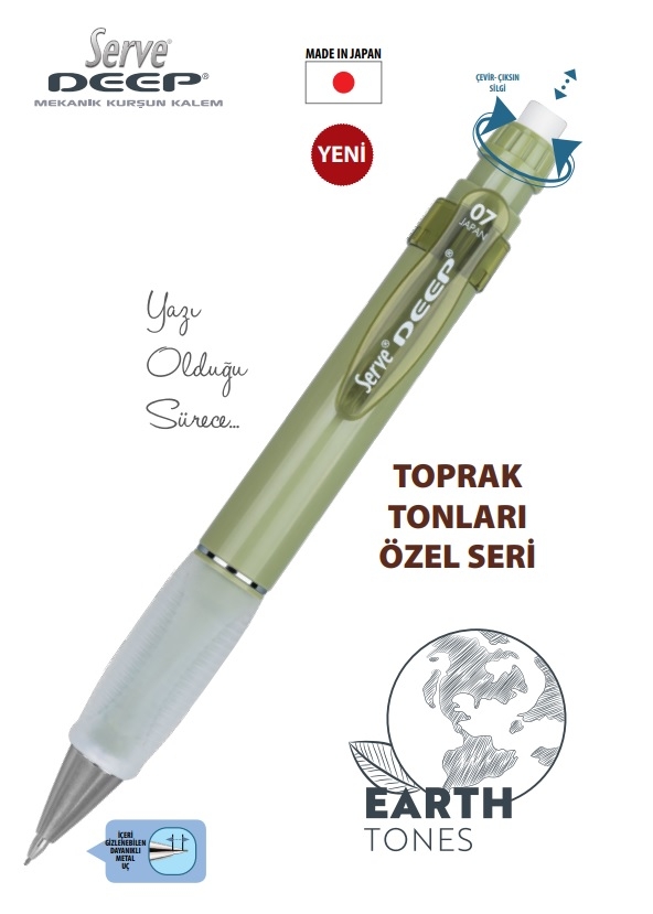 Serve Deep Toprak Tonları 0.7mm Yaprak Yeşili