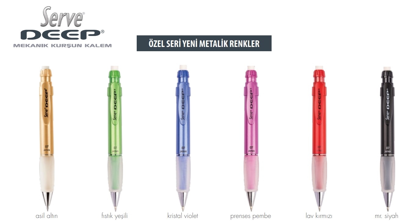 Serve Deep Versatil Uçlu Kalem 0.7mm - Metalik Yeşil