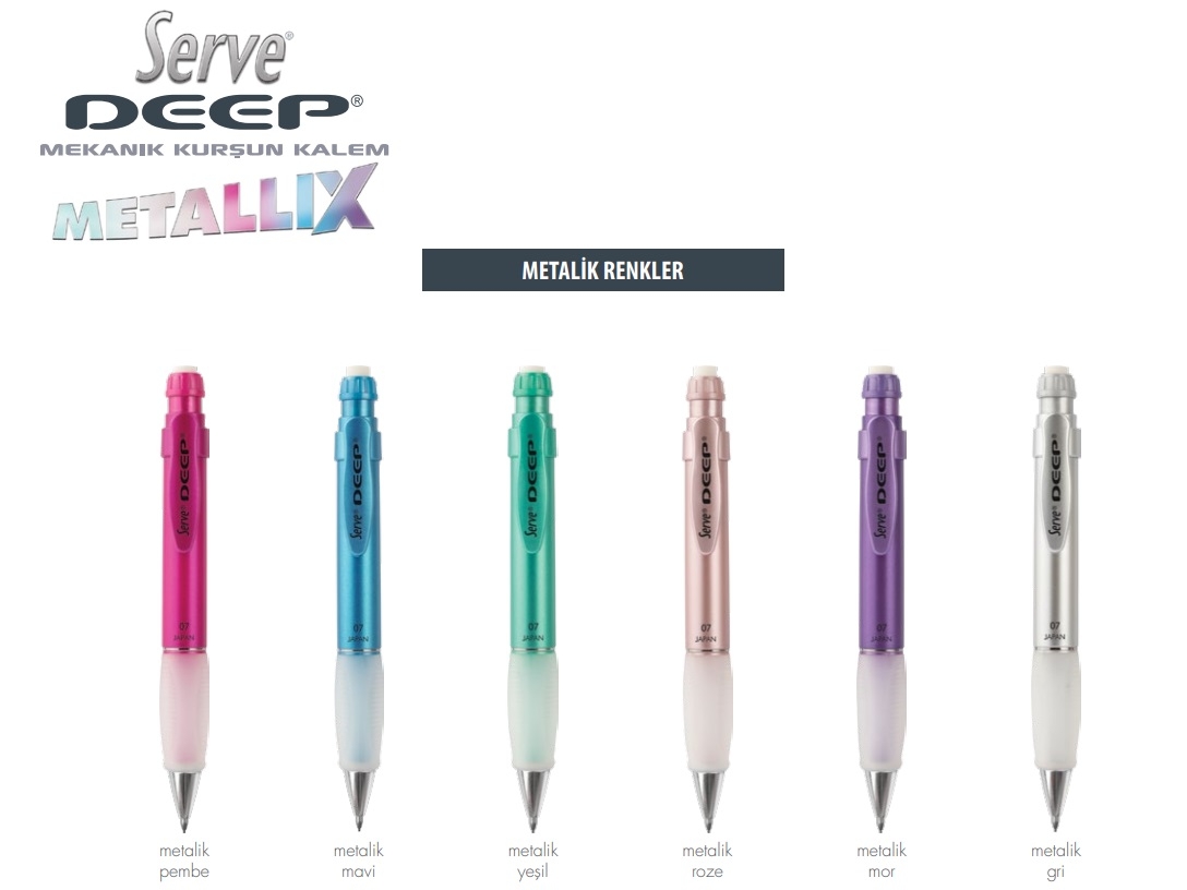 Serve Deep Versatil Kalem Metalik Pembe