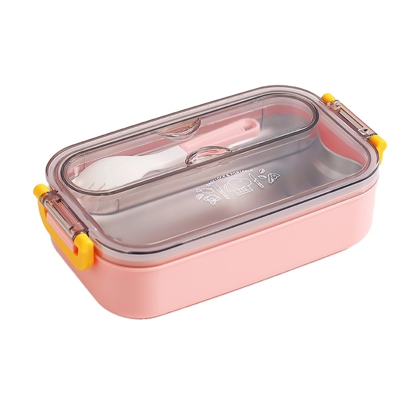 Vagonlife Çelik Yemek Kabı Tek Bölmeli Luch Box 700ml Pembe