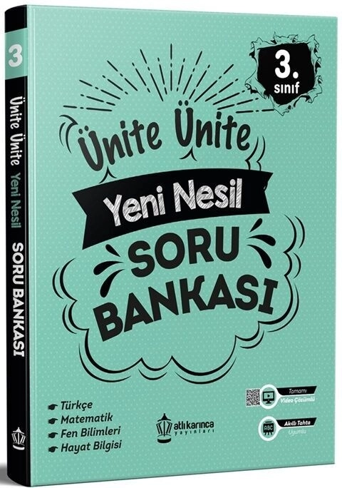 Atlı Karınca Yayınları 3. Sınıf Ünite Ünite Yeni Nesil Soru Bankası