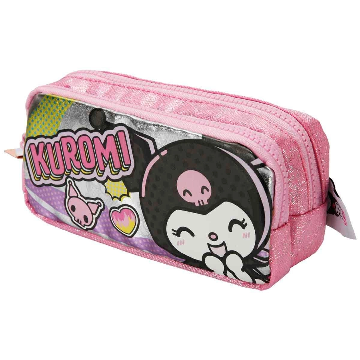 Kuromi Desenli İki Bölmeli Kalem Kutusu Model No. 3210