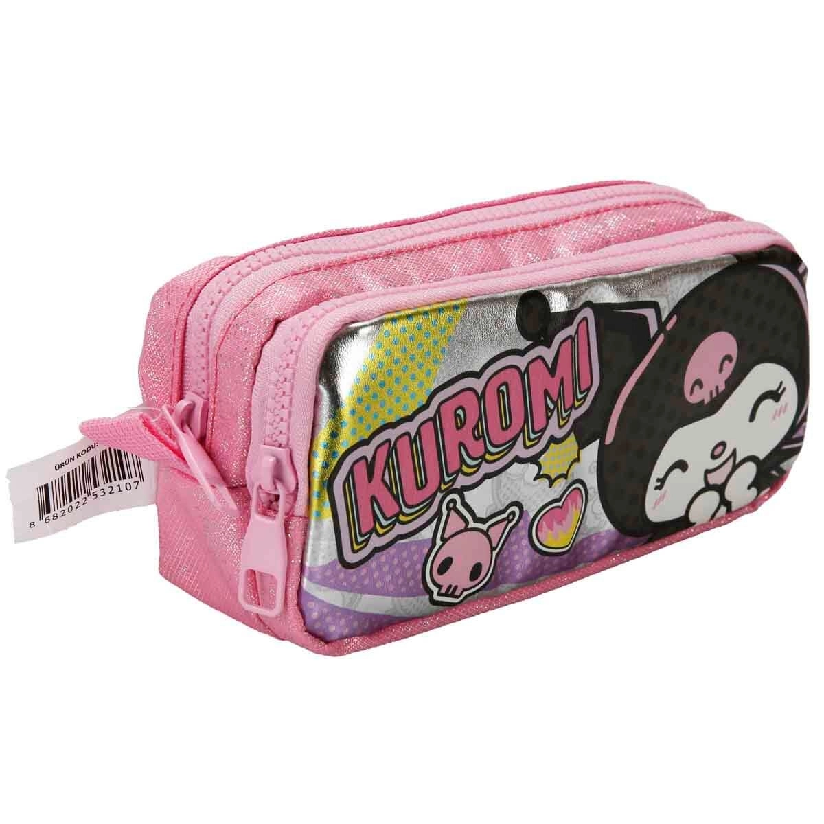 Kuromi Desenli İki Bölmeli Kalem Kutusu Model No. 3210