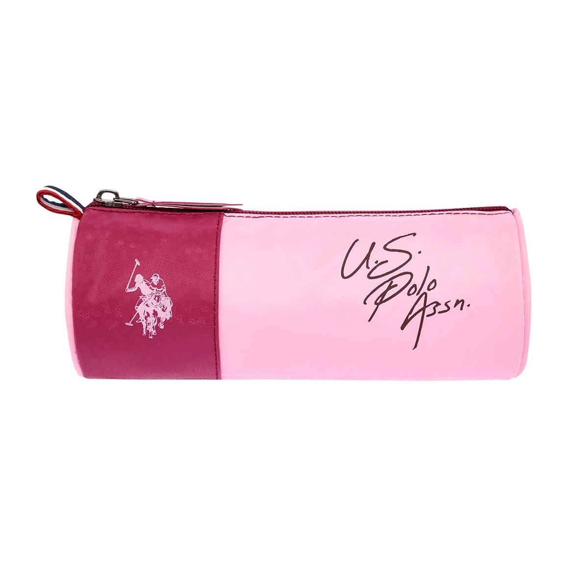 U.S. Polo Assn. Yazılı Pembe Kalem Kutusu PLKLK24234