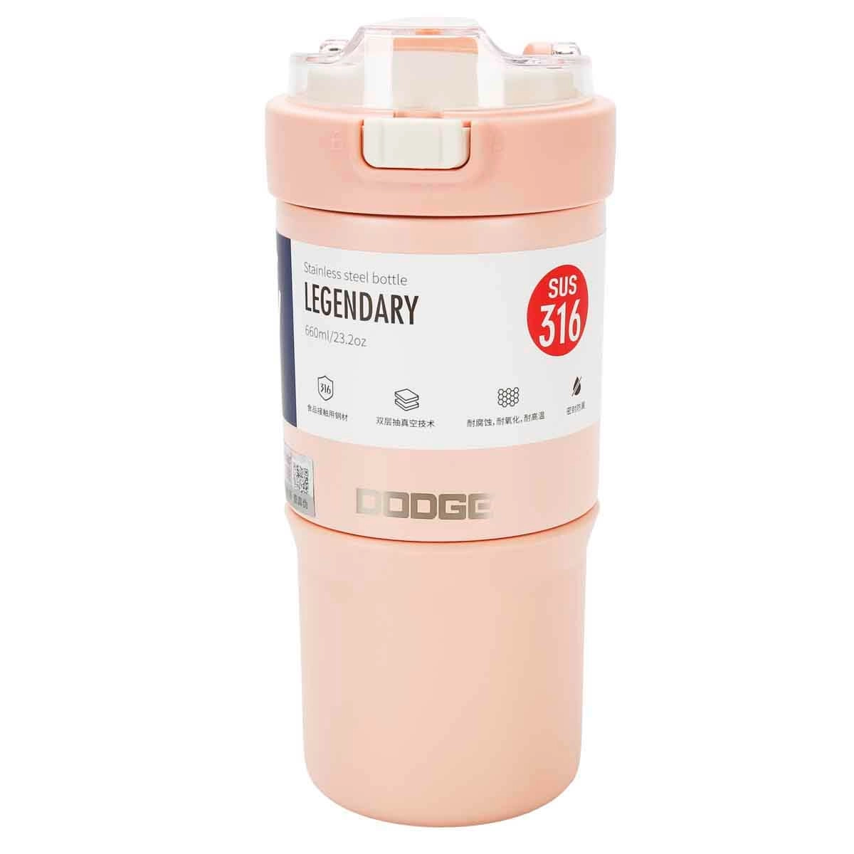 Dodge Legendary Çelik Termos Matara 660 Ml Db-23684-S Pembe