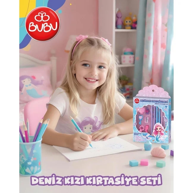 Bu-Bu Deniz Kızı Kırtasiye Seti BUBU-KST005