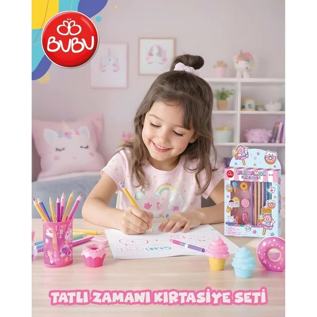 Bu-Bu Tatlı Zamanı Kırtasiye Seti BUBU-KST004