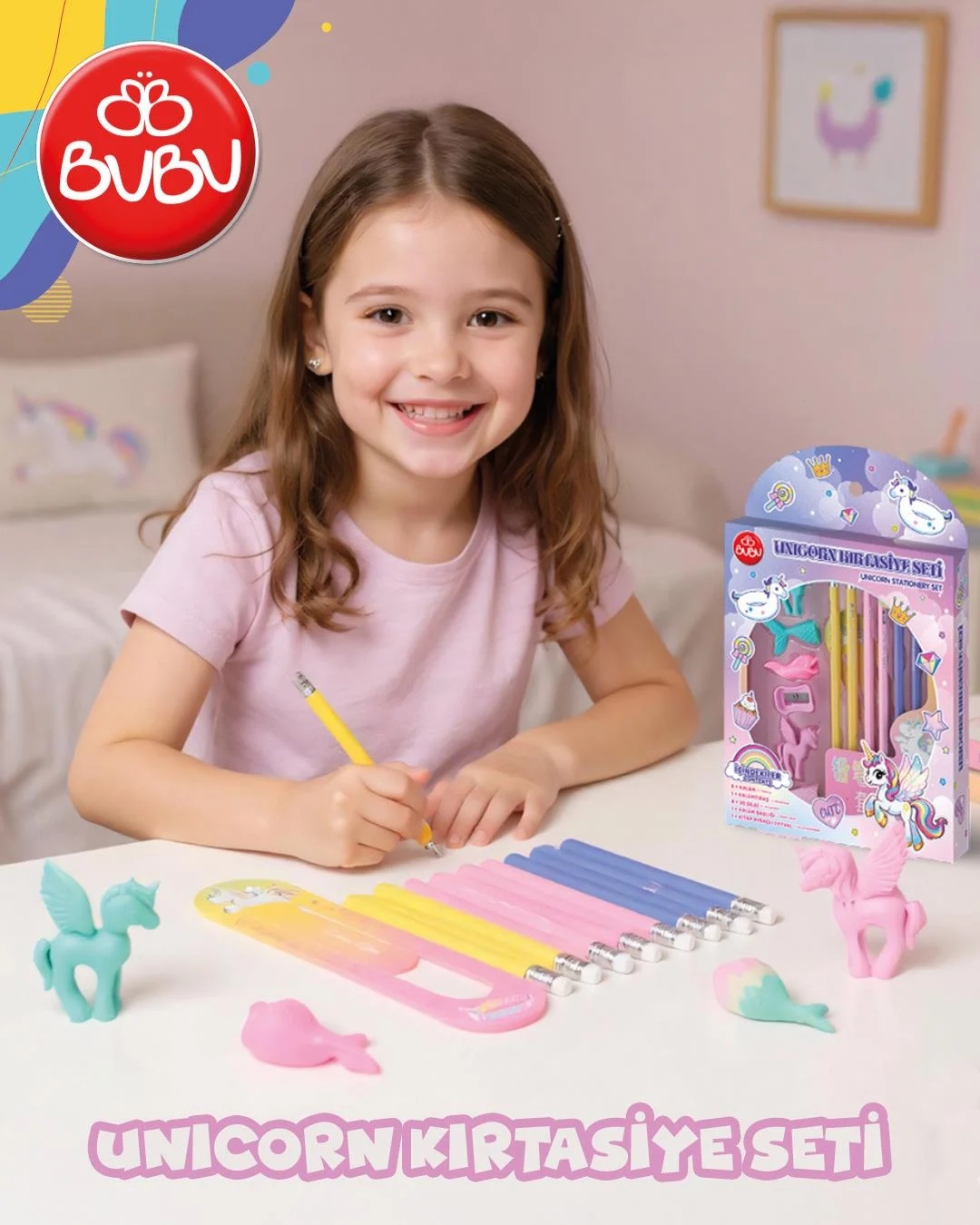 Bu-Bu Unicorn Kırtasiye Seti BUBU-KST002