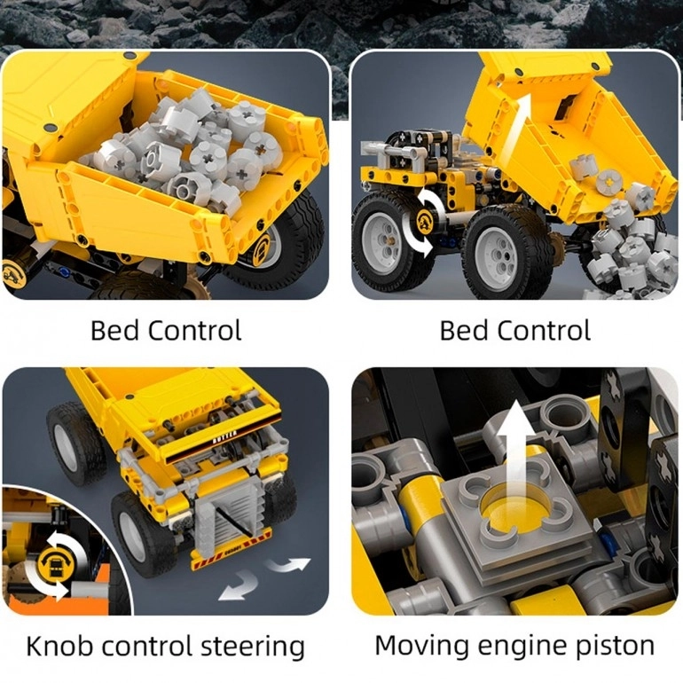 Vagon Life Cada Maden Kamyonu 372 Parça Blok Lego İş Makinesi Kamyon C65001W