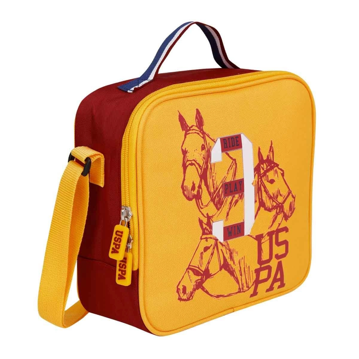 U.S. Polo Ride Play Win Sarı Kırmızı Okul Sırt Çantası ve Beslenme Çantası Set PLCAN24203 PLBSC24204