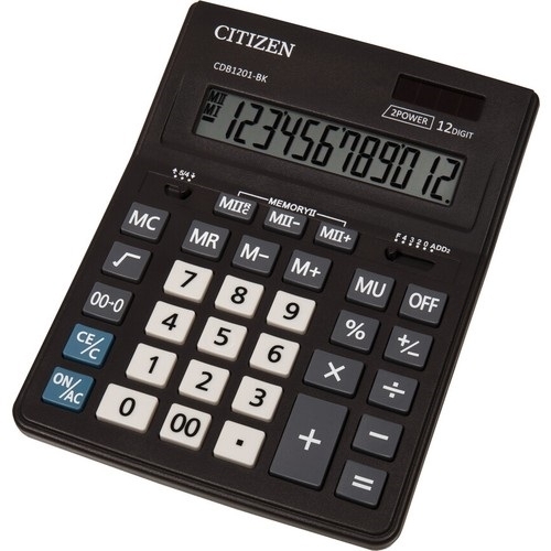 Citizen Hesap Makinesi Büyük Boy Masa Tipi 12 Haneli CDB1201-BK