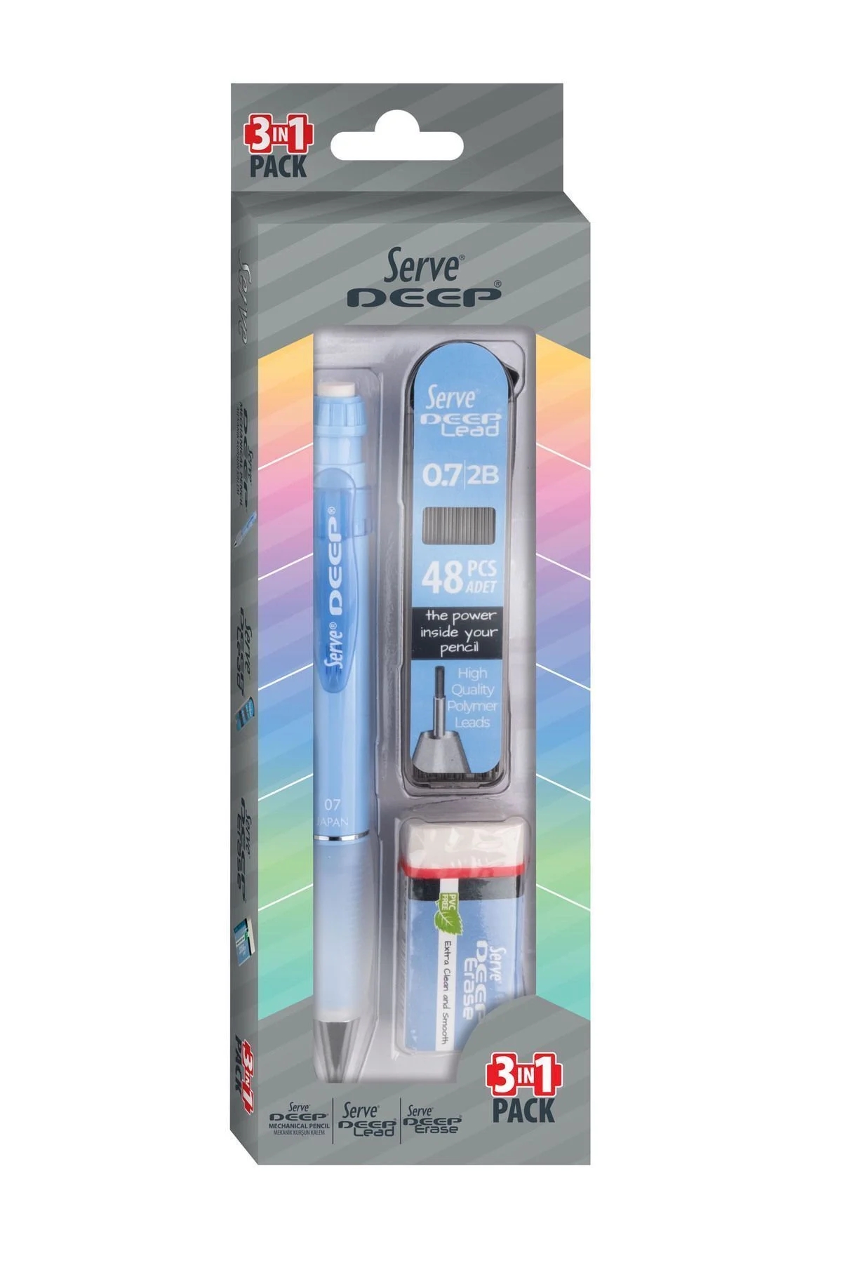 Serve Deep 3lü Okul Seti Gök Mavi SV-DEEP3SETGM