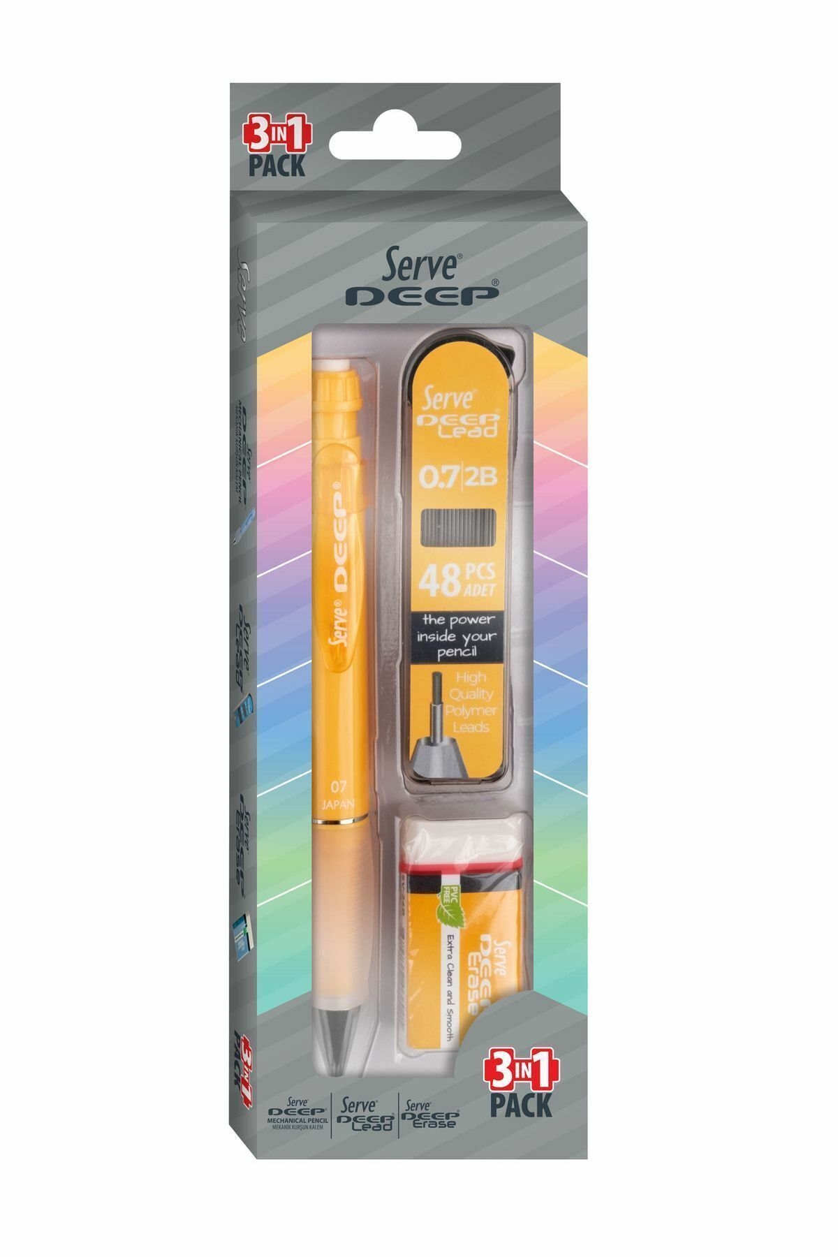 Serve Deep 3lü Okul Seti Sarı SV-DEEP3SETHS