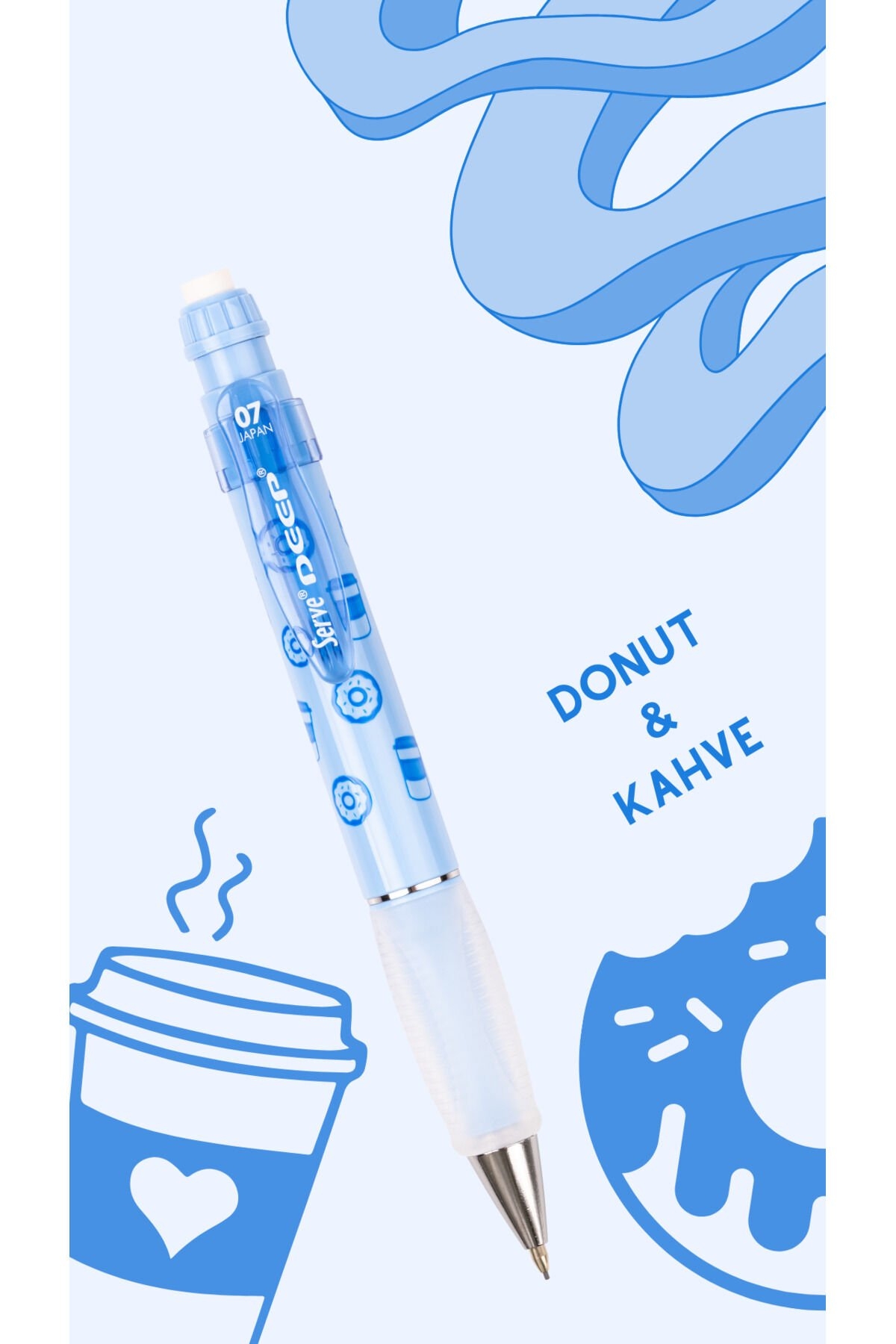Serve Deep Versatil Kalem Tatlı Serisi Coffee - Gök Mavi