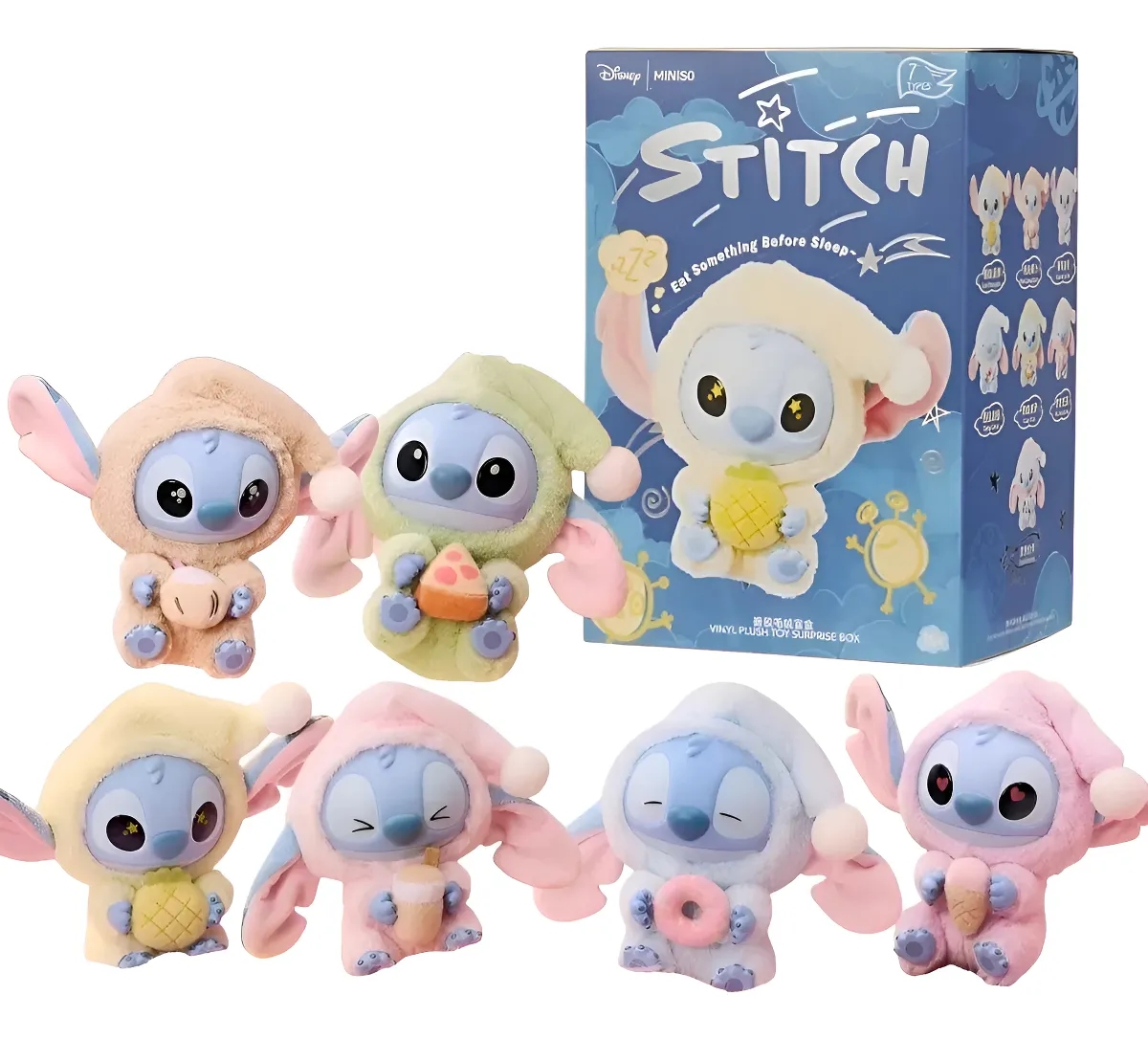  Stitch Eat Something Before Sleep Serisi Peluş Sürpriz Kutu