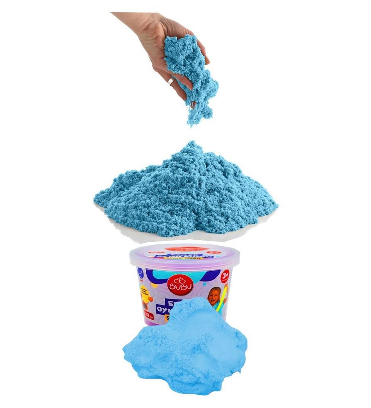 Bubu Esnek Oyun Hamuru Oyun Kumu  30 gram 1 Paket Slimy Sand - Mavi