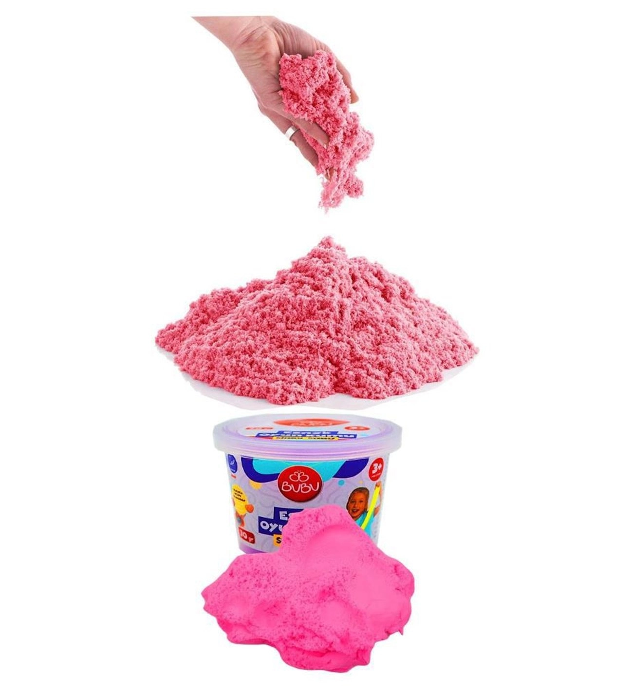Bubu Esnek Oyun Hamuru Oyun Kumu  30 gram 1 Paket Slimy Sand - Pembe