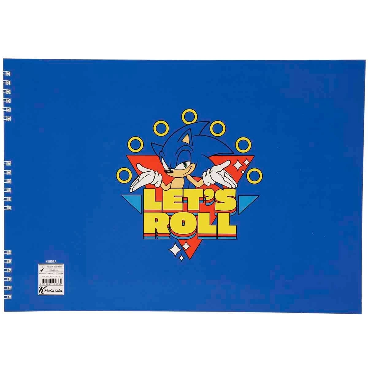 Sonic Resim Defteri 25 x 35 cm 15 Yaprak 300215-15 - Let’S Roll