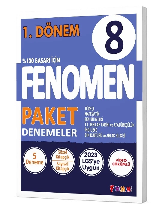 FENOMEN 8 TÜM DERSLER 1.DÖNEM PAKET DENEMELER (5 DENEME)
