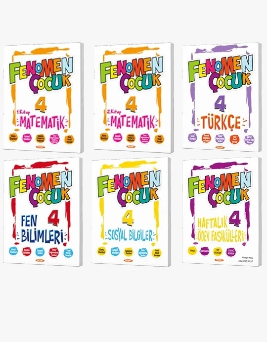 Fenomen Çocuk 4.Sınıf Tüm Dersler Set (7’li Set) 