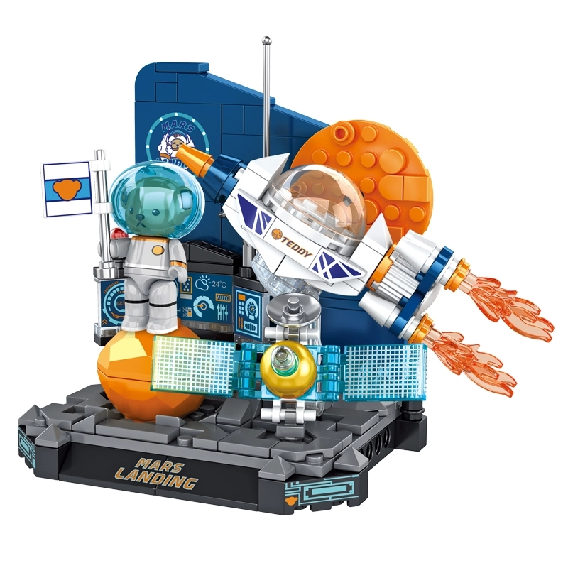 Vagon Life Panlos Ayıcık Serisi Uzay Keşfi 221 Parça Lego Seti Block Oyuncak VGN P881004