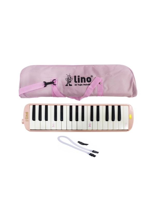 Lino Melodika 32 Tuşlu Bez Çanta Pastel Pembe LN-32-KS