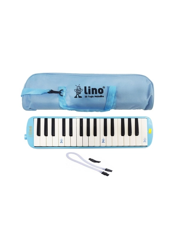Lino Melodika 32 Tuşlu Bez Çanta Pastel Mavi LN-32-KS