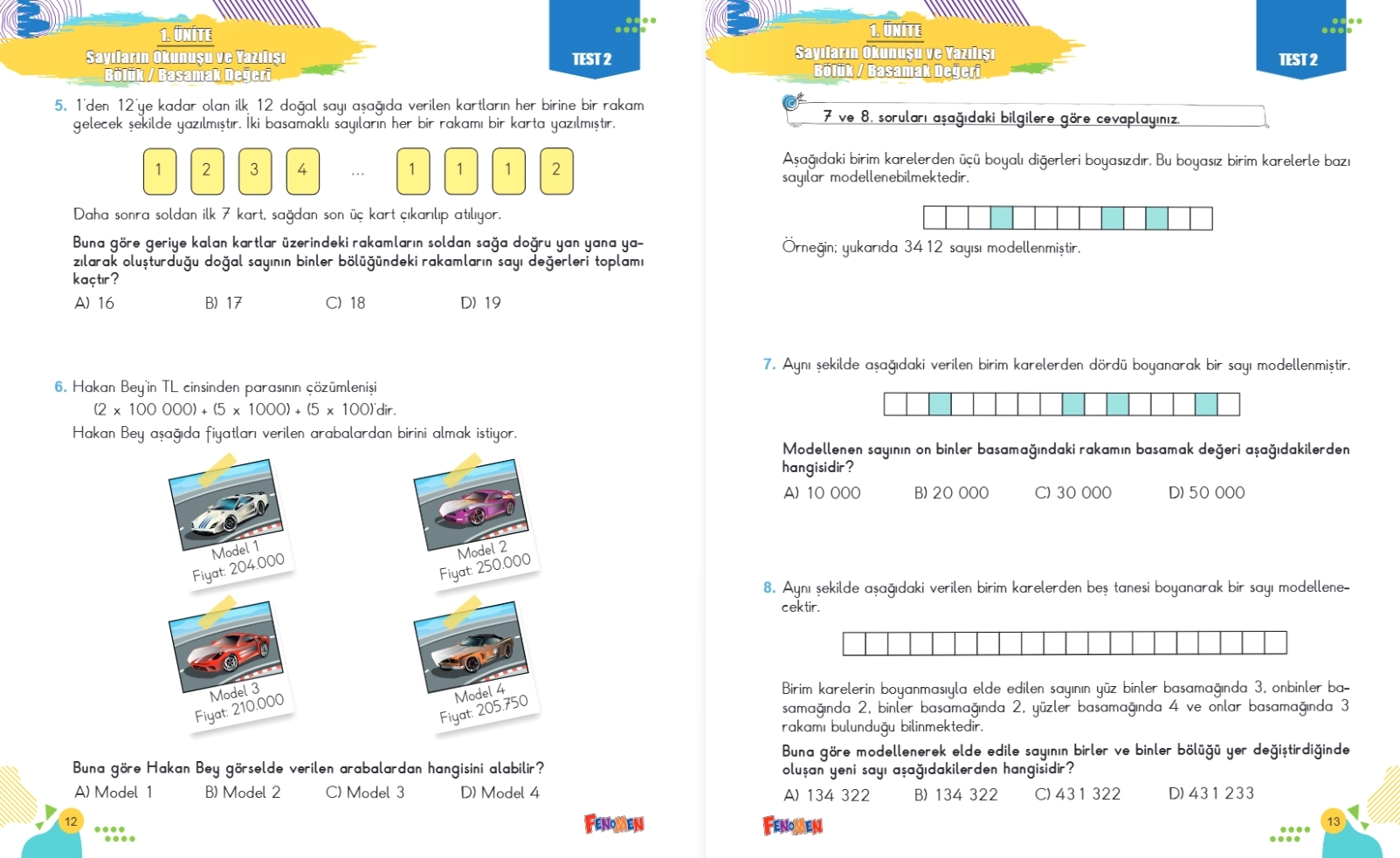 Fenomen 4.Sınıf Matematik Soru Bankası
