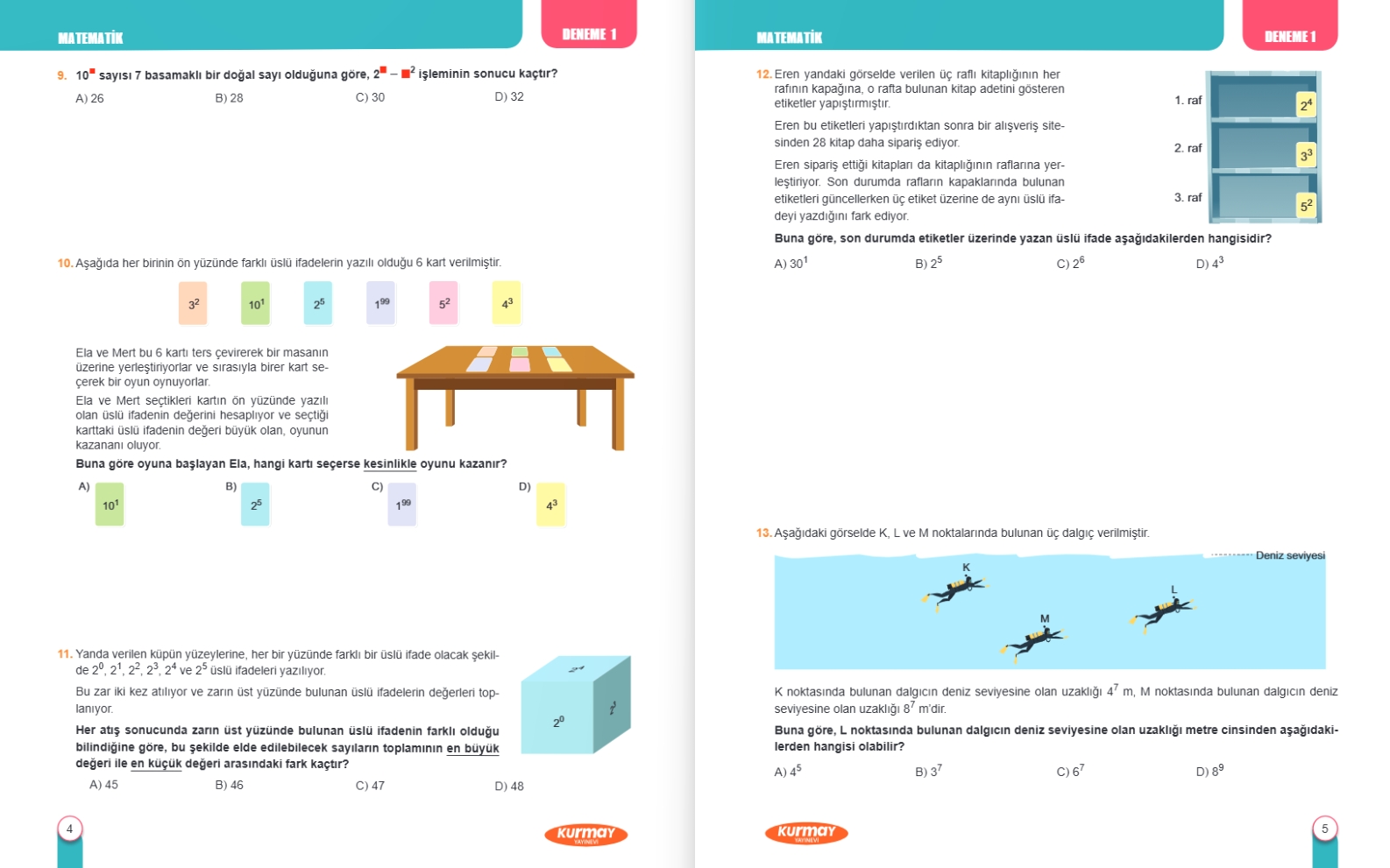 Fenomen 6 Matematik Haftalık Kazanım Kavrama Denemeleri KKD