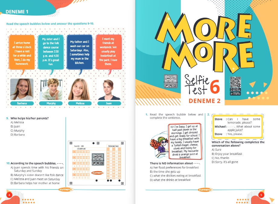 6. Sınıf More & More Selfie Test ( Ünite Denemeleri )