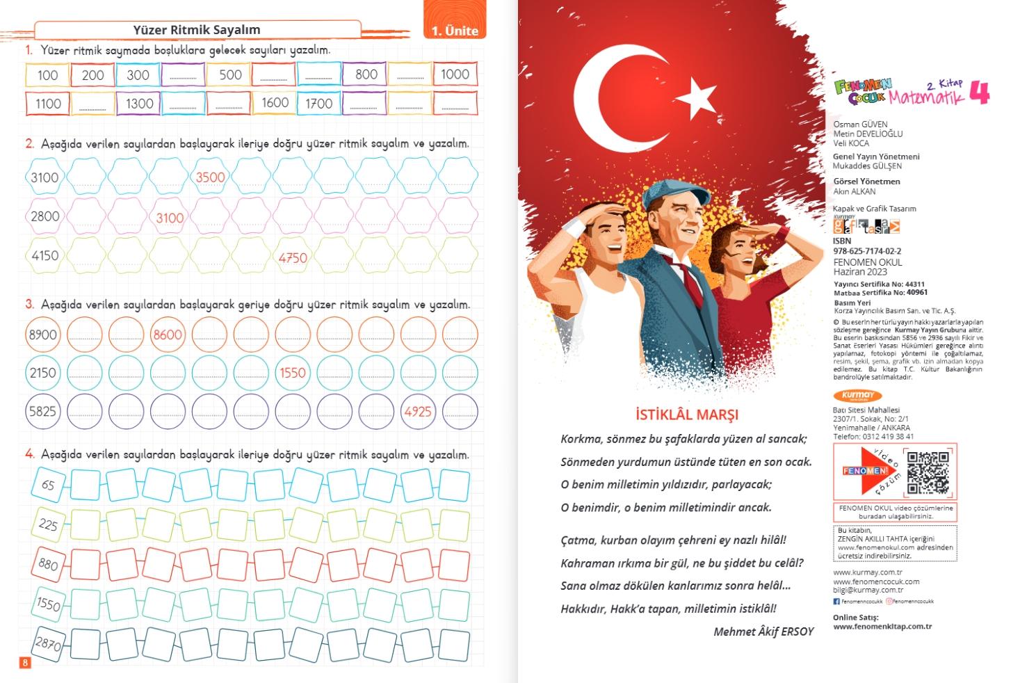 Fenomen Çocuk 4.Sınıf Matematik Kitap Seti (2Kitap)