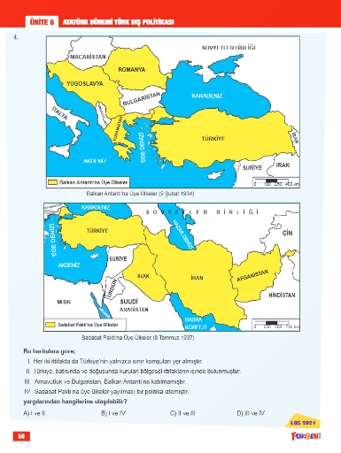 FENOMEN 8 İNKILAP TARİHİ VE ATATÜRKÇÜLÜK LGS ÇIKMIŞ SORULAR VE İKİZ SORULARI (2018-2024)