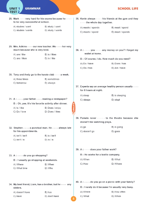 LİSE 10.SINIF MORE & MORE SANTRA TEST BOOK