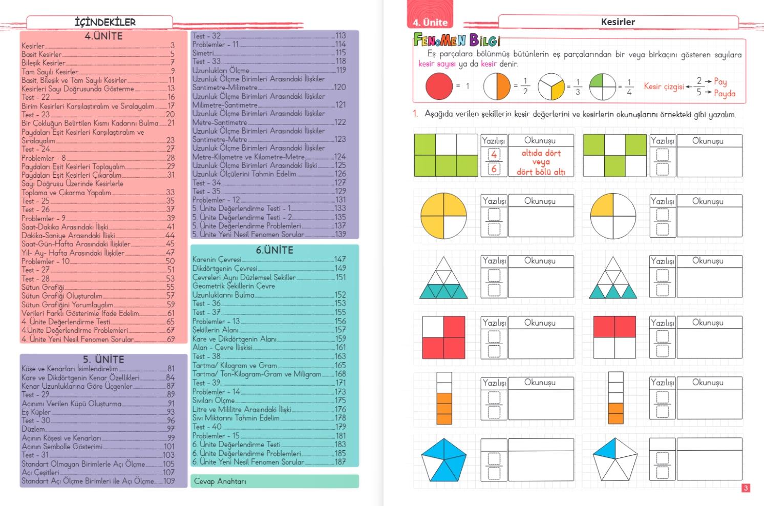 Fenomen Çocuk 4.Sınıf Matematik Kitap Seti (2Kitap)