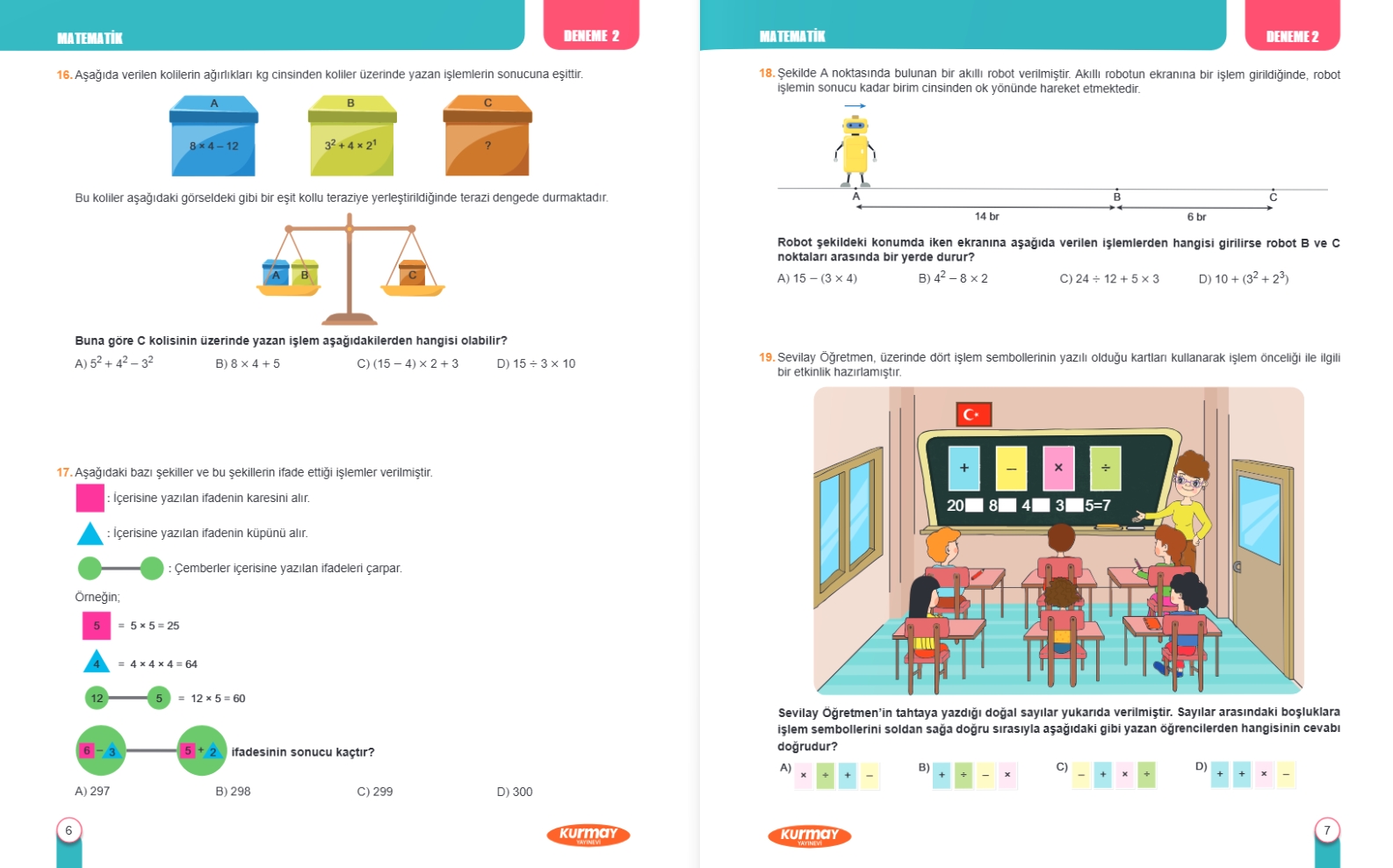 Fenomen 6 Matematik Haftalık Kazanım Kavrama Denemeleri KKD