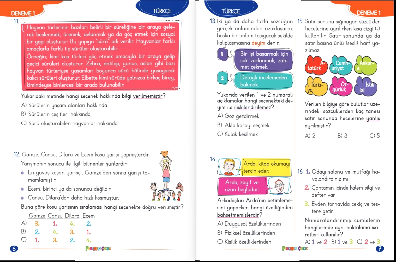 Fenomen Çocuk 2 Paket Deneme 2. Sınıf