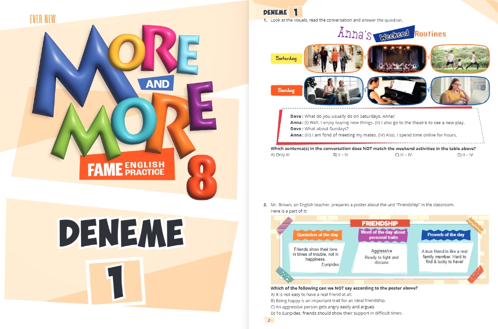 8.SINIF MORE & MORE PRACTICE BOOK & REVISION TESTS & DICTIONARY (3 KİTAP)