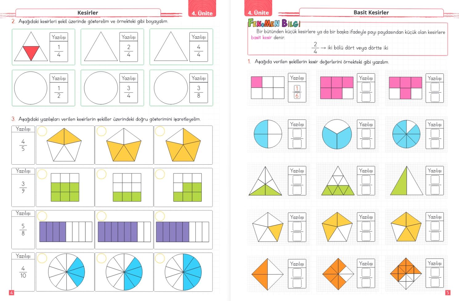 Fenomen Çocuk 4.Sınıf Matematik Kitap Seti (2Kitap)